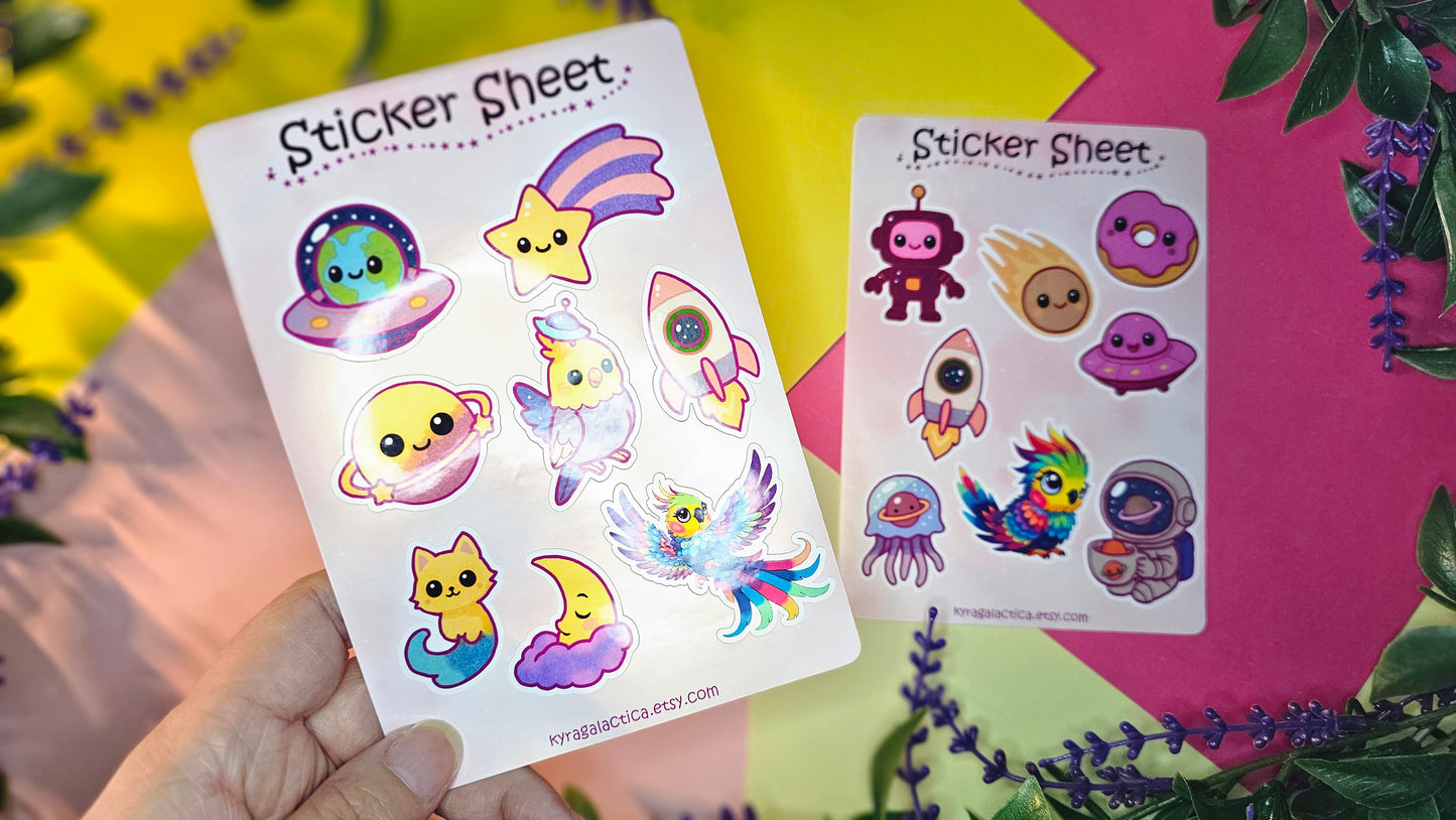 Space Sticker Set - 2 Sheets