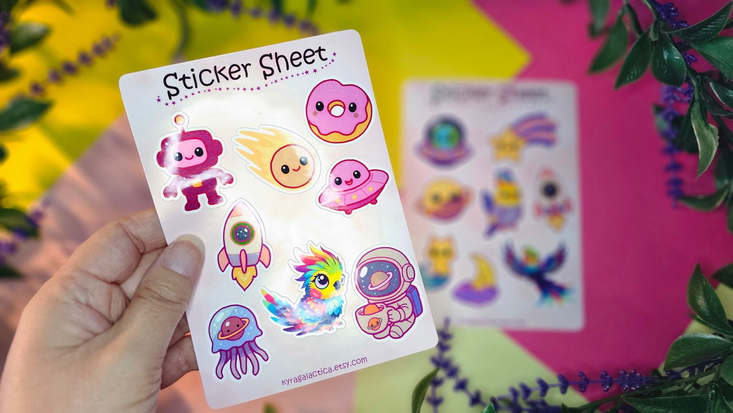 Space Sticker Set - 2 Sheets