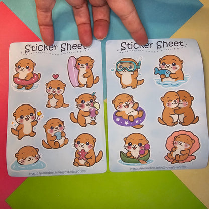 Abenteuer von Otter Fizzel Sticker Set – 2 Bögen