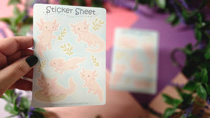 Axolotl Sticker Set – 2 sheets