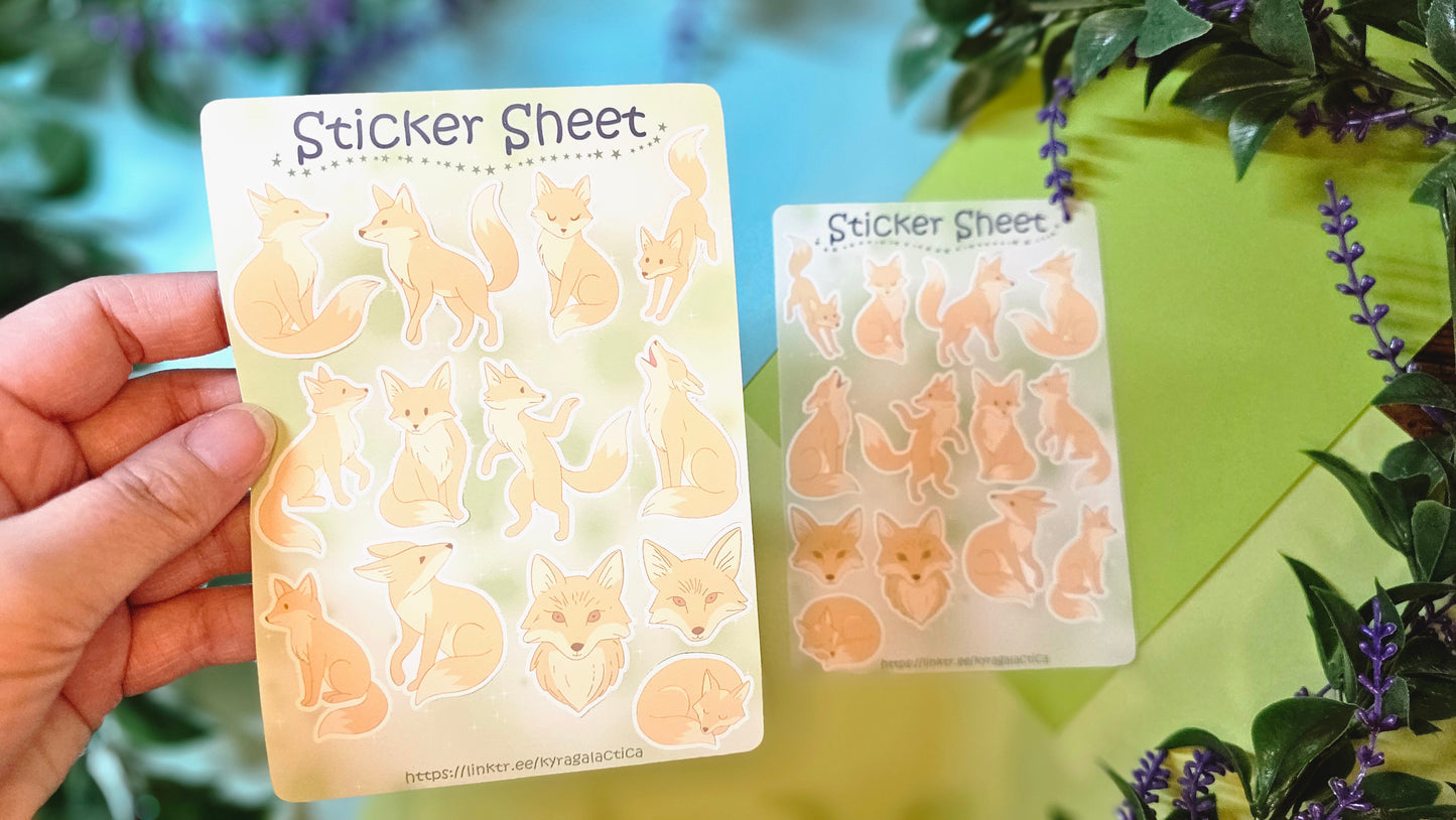 Foxes Sticker Set – 2 Sheets