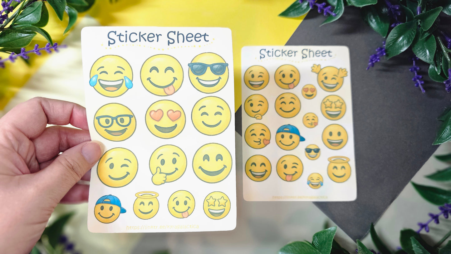 Smiley Sticker Set – 2 sheets