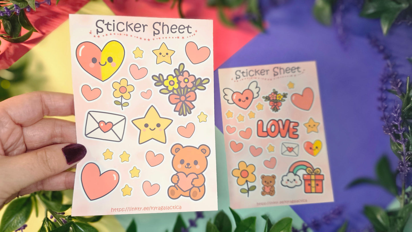 Heart Sticker Set - 2 sheets