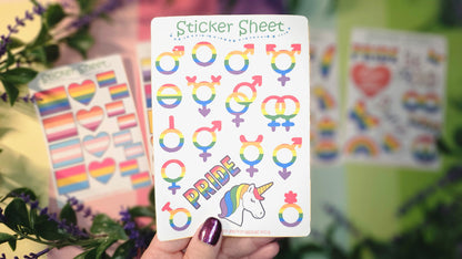 Pride Sticker Set – 2, 3 or 5 sheets