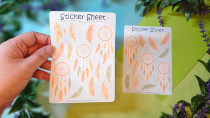 Dream Catcher and Feathers Sticker Set – 2 Sheets 