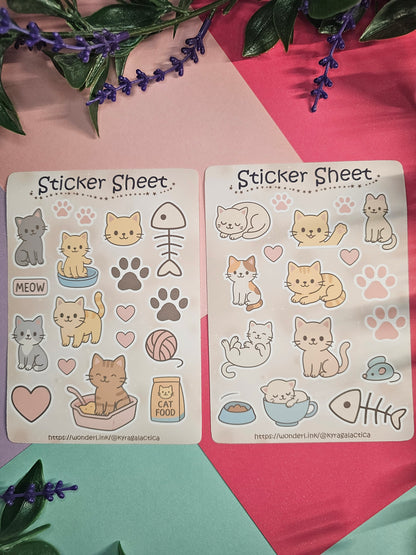 Katzen Sticker Set – 2 Bögen