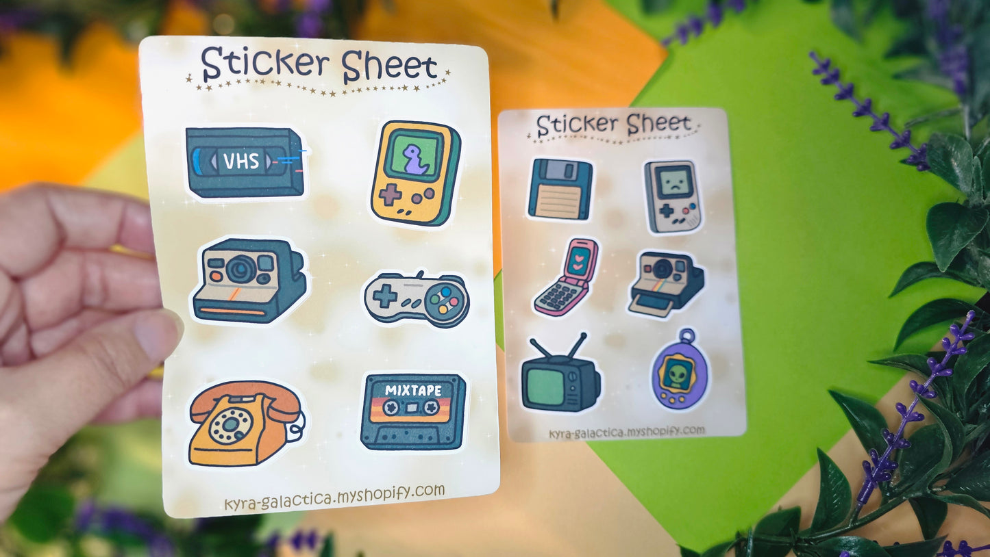 Retro Vintage Sticker Set - 2 sheets