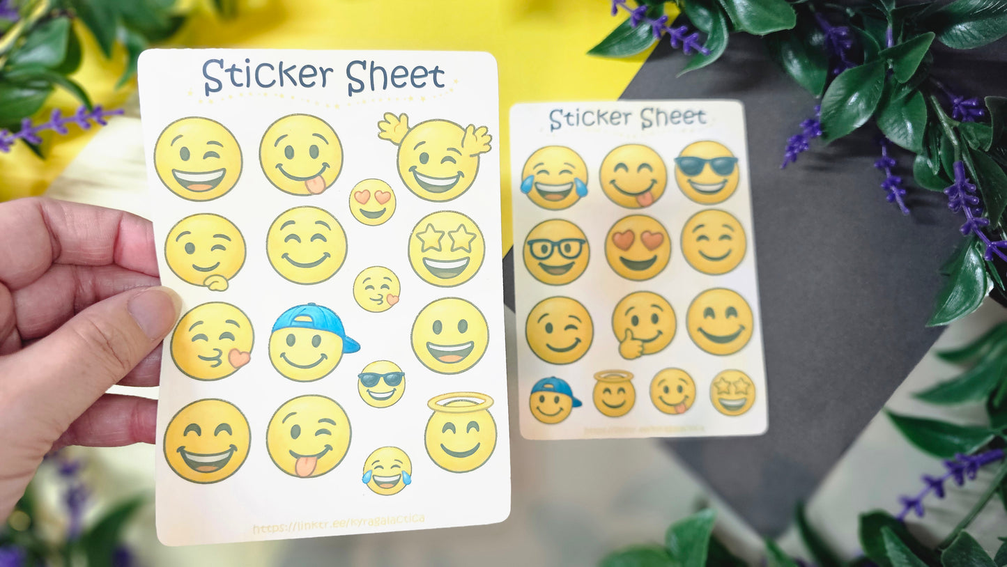 Smiley Sticker Set – 2 sheets
