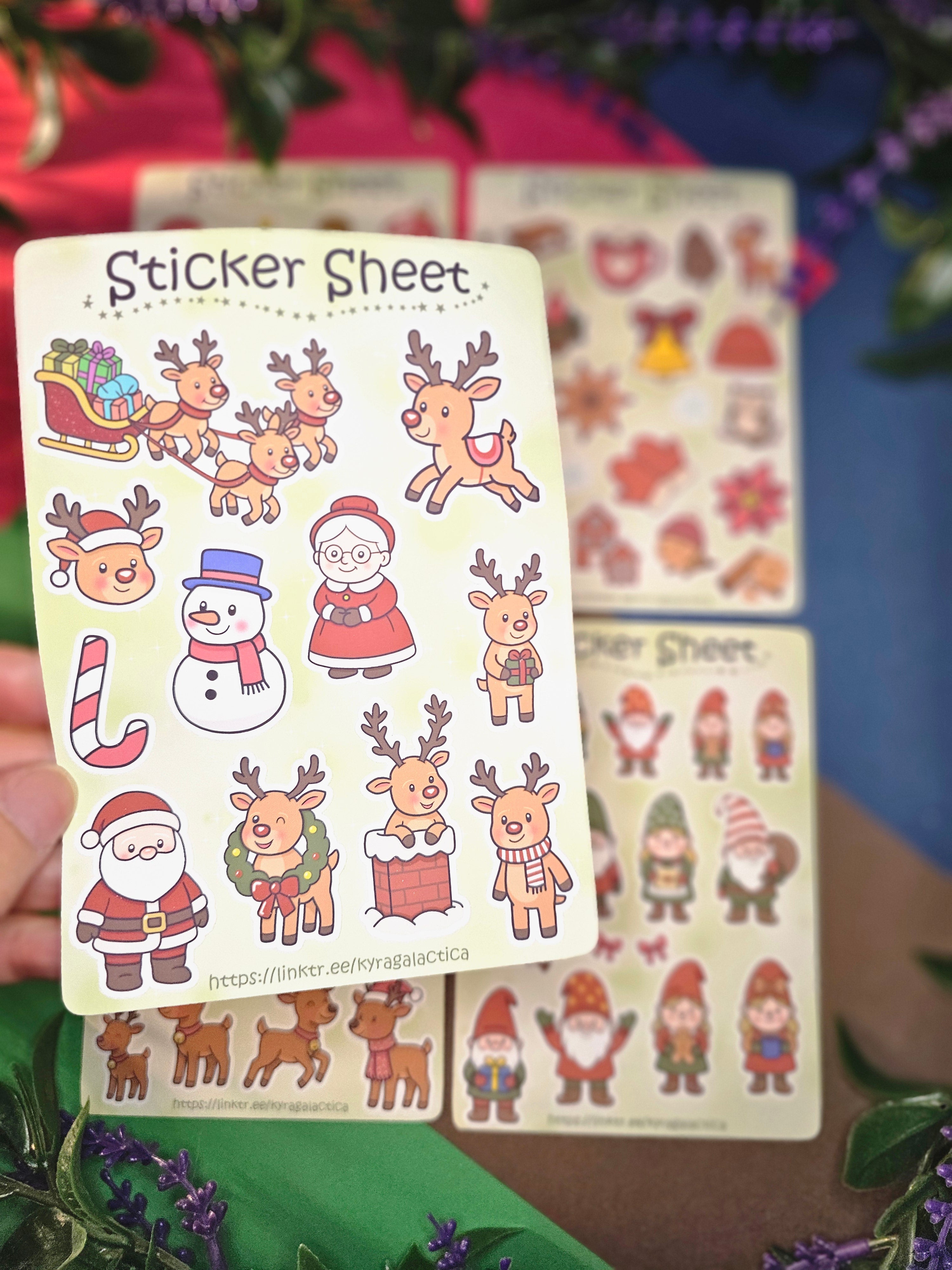 Winter- und Weihnachts Sticker Set – 2, 3 oder 5 Bögen