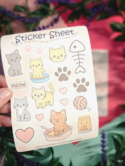 Katzen Sticker Set – 2 Bögen