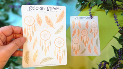 Dream Catcher and Feathers Sticker Set – 2 Sheets 