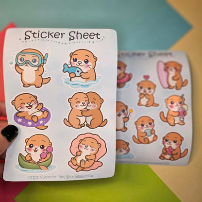 Abenteuer von Otter Fizzel Sticker Set – 2 Bögen