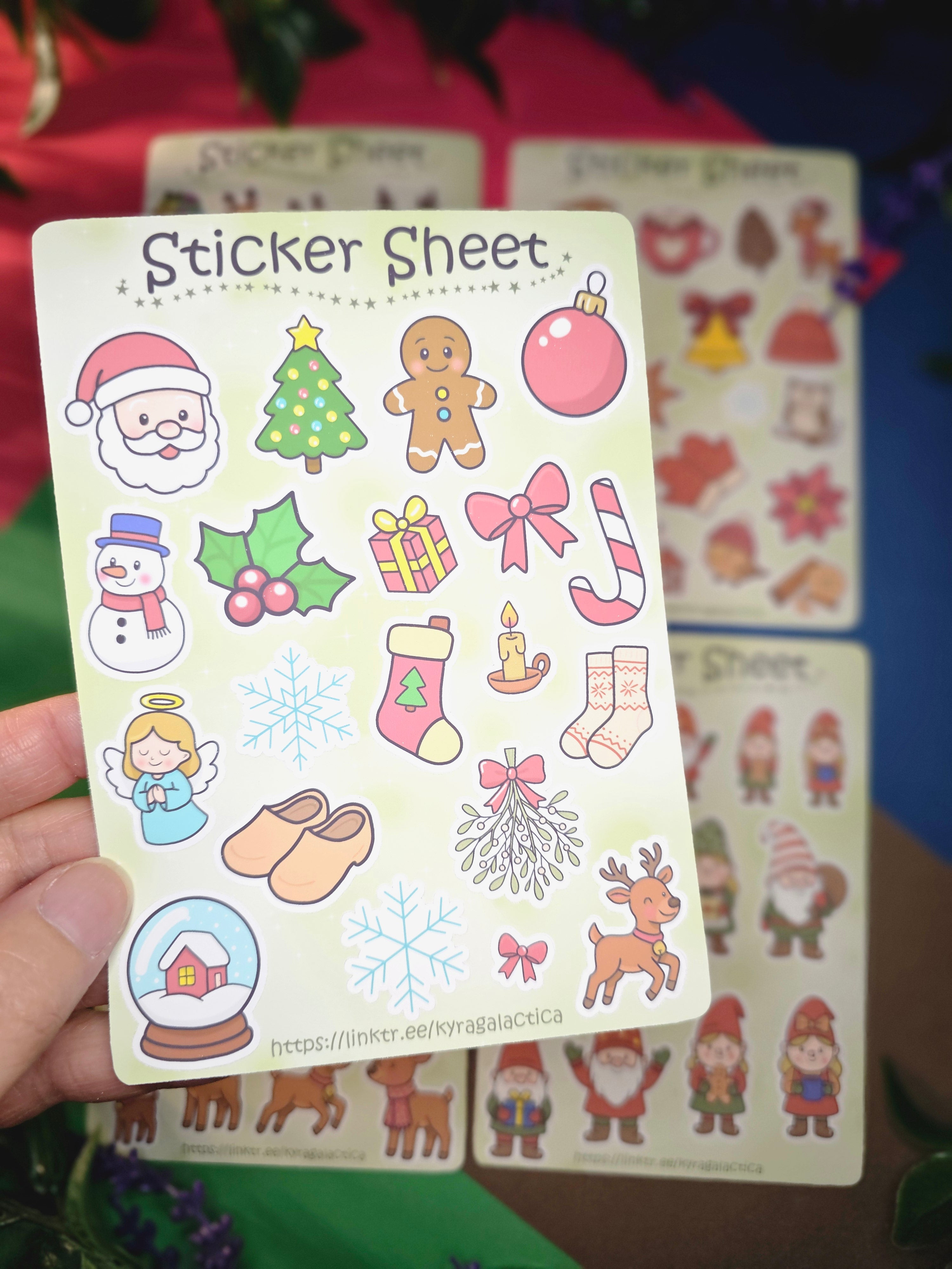 Winter- und Weihnachts Sticker Set – 2, 3 oder 5 Bögen