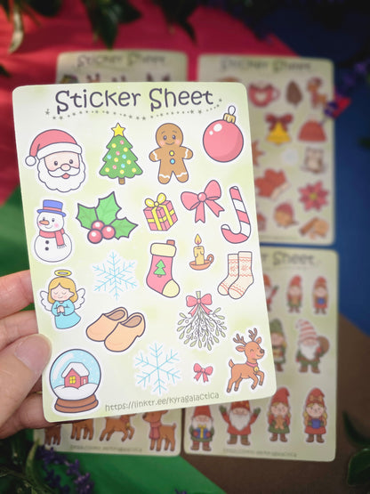 Winter and Christmas Sticker Set – 2, 3 or 5 sheets