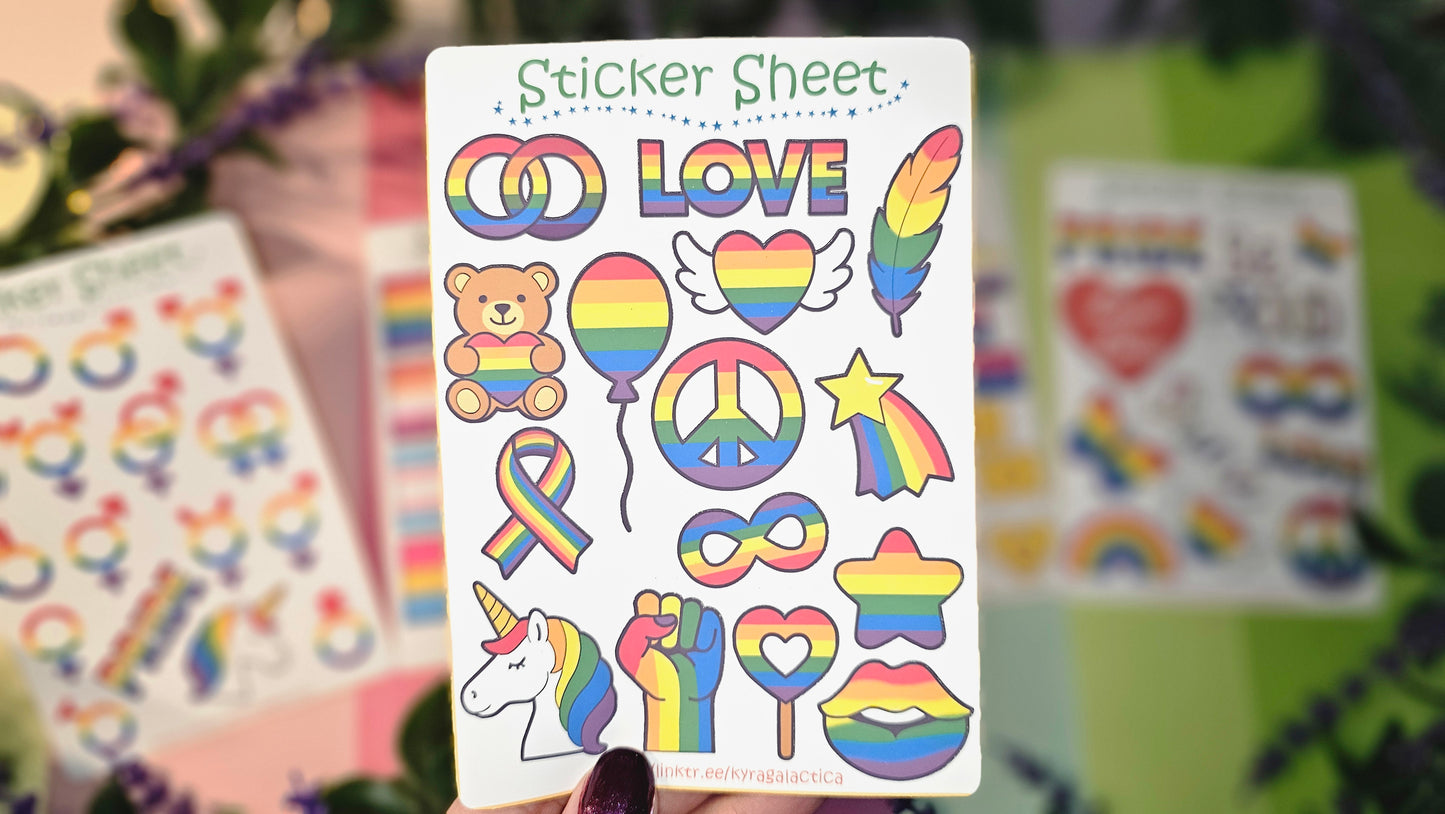 Pride Sticker Set – 2, 3 or 5 sheets