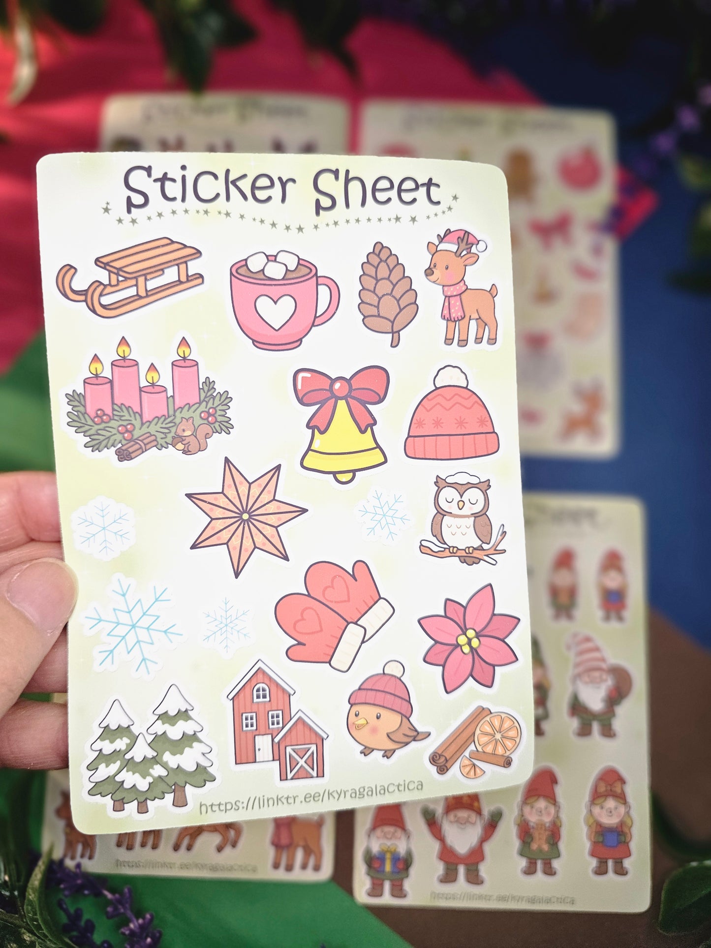 Winter and Christmas Sticker Set – 2, 3 or 5 sheets