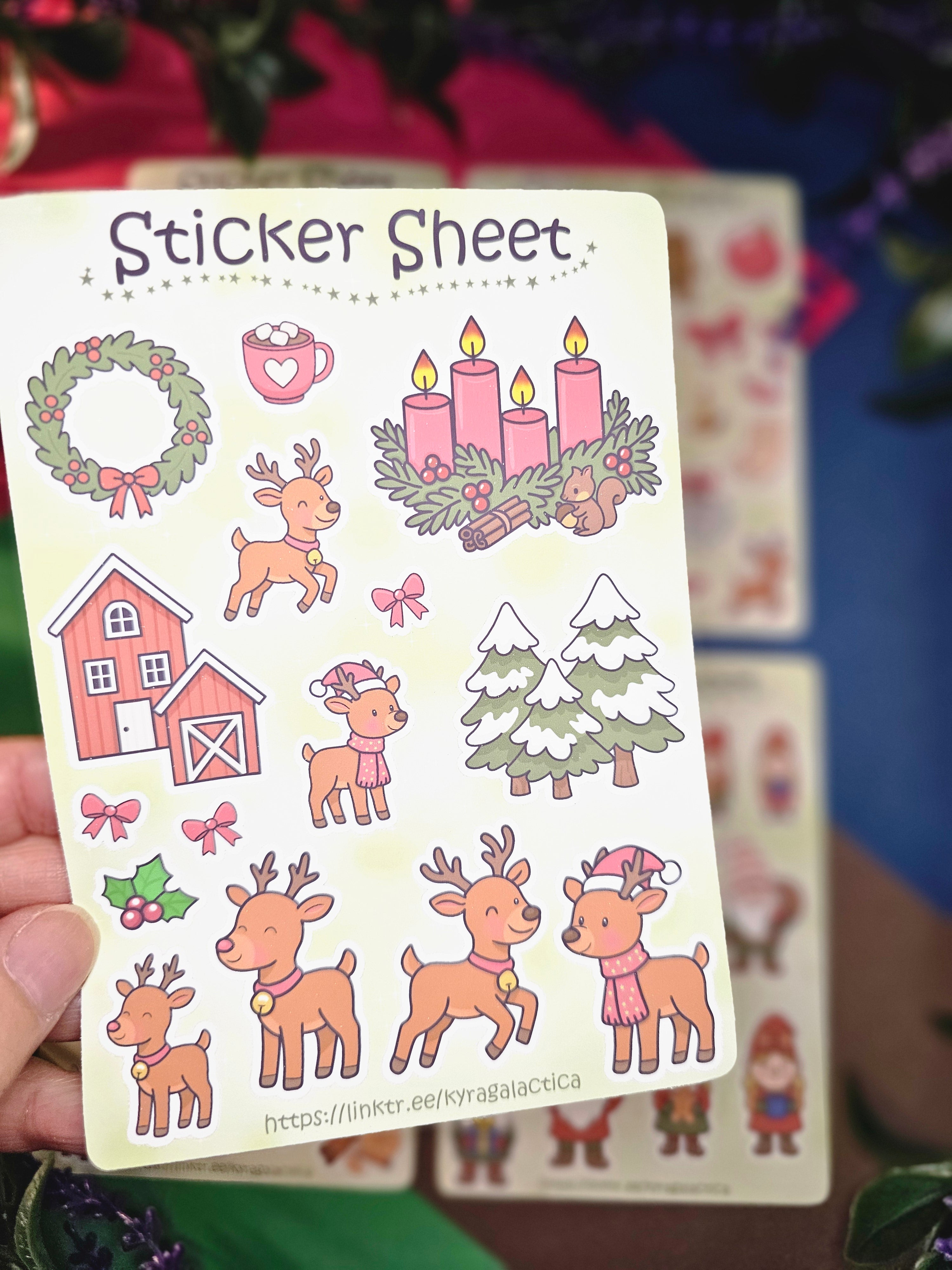 Winter- und Weihnachts Sticker Set – 2, 3 oder 5 Bögen