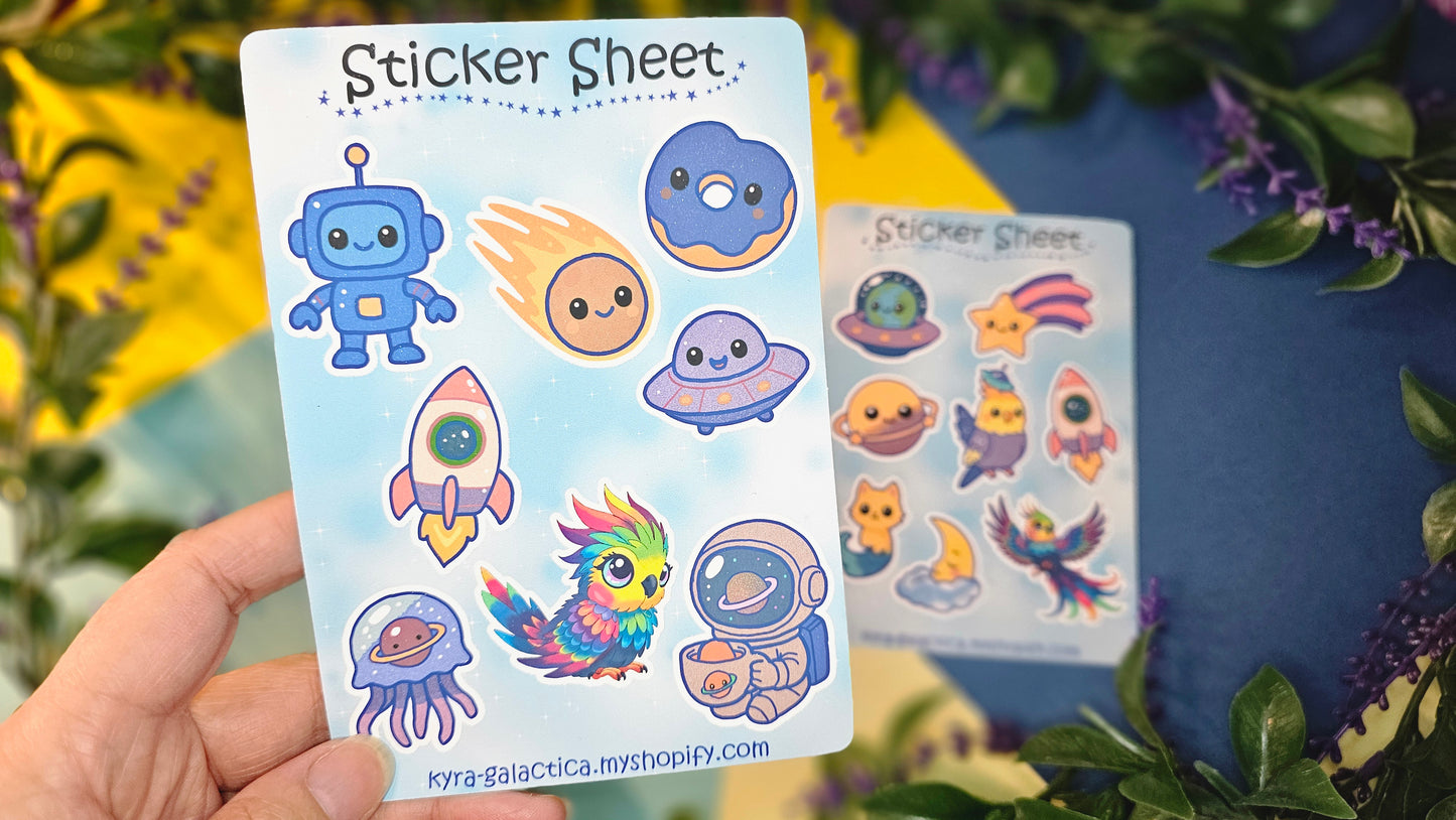 Space Sticker Set - 2 Sheets