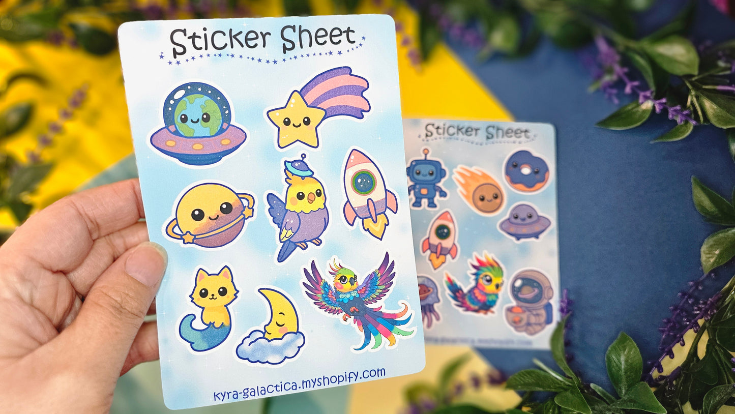 Space Sticker Set - 2 Sheets
