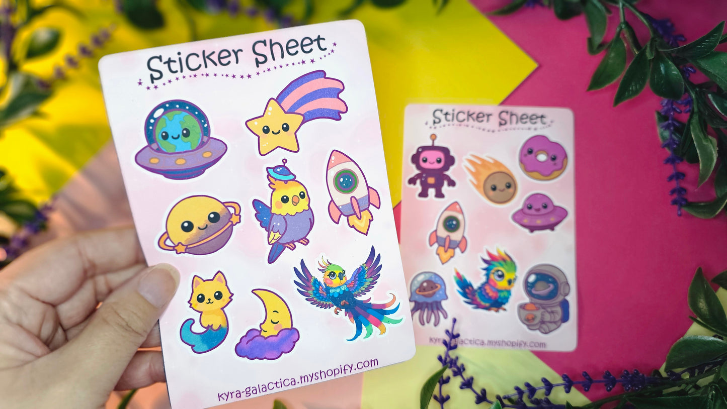 Space Sticker Set - 2 Sheets