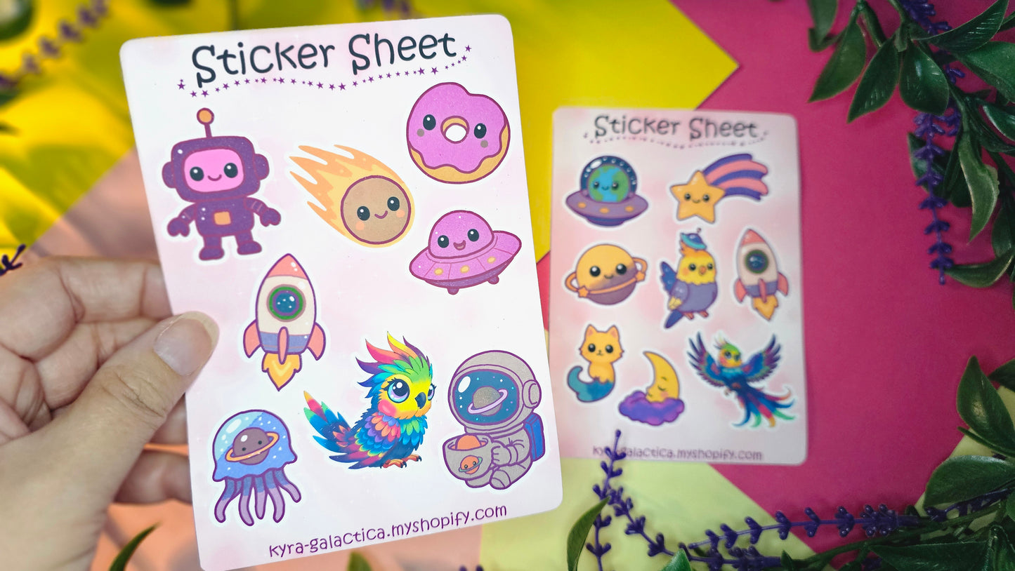 Space Sticker Set - 2 Sheets