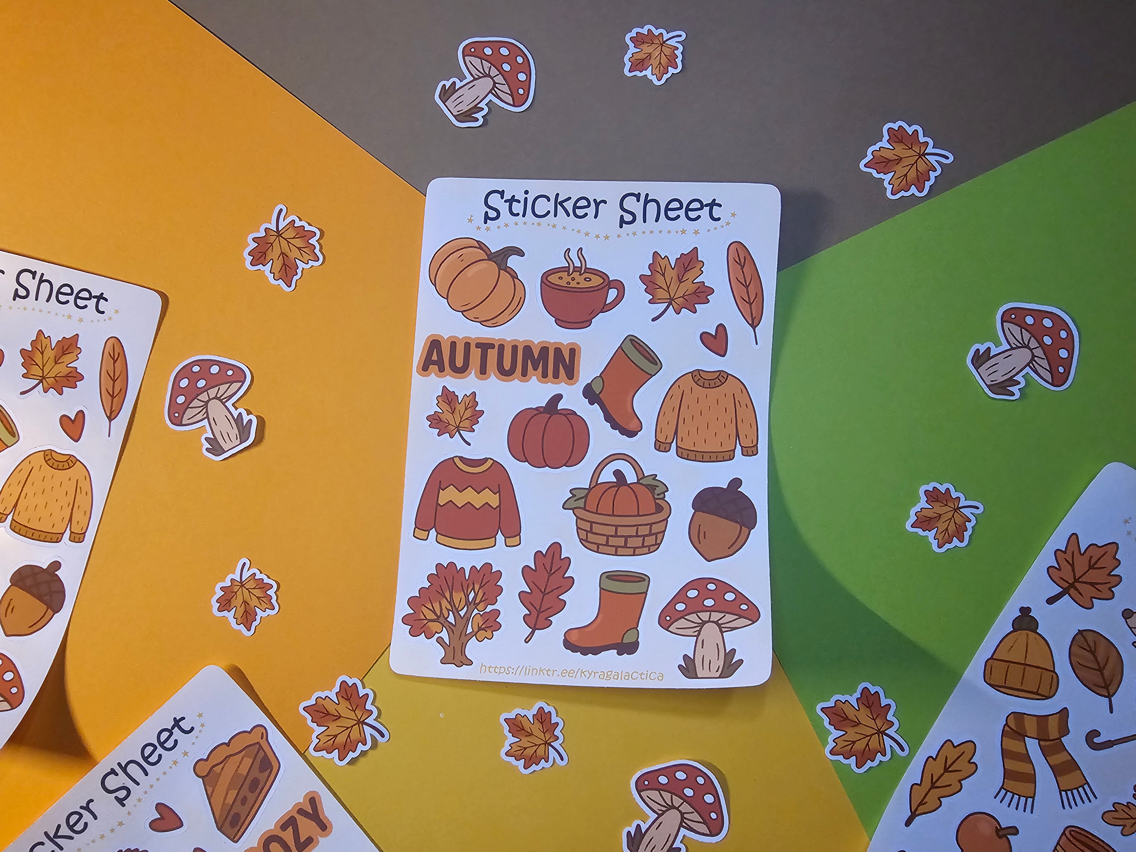 Autumn Sticker Set – 3 Sheets
