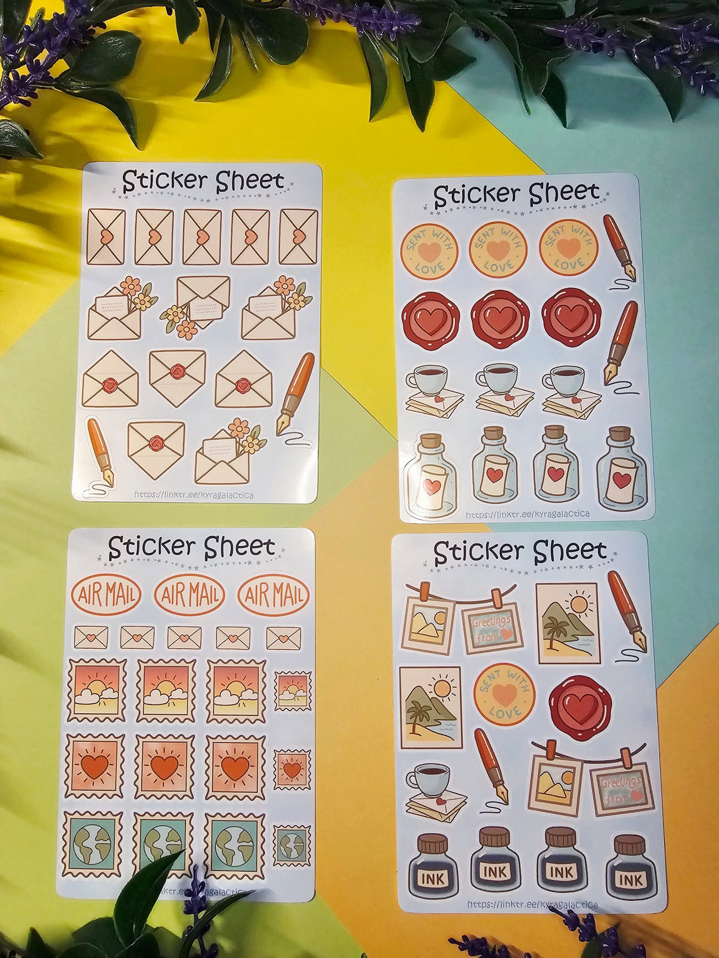 Postcrossing & Snail-Mail Sticker Set – 4 Sheets