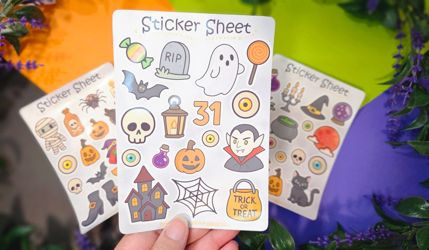 Halloween Sticker Set – 3 Sheets