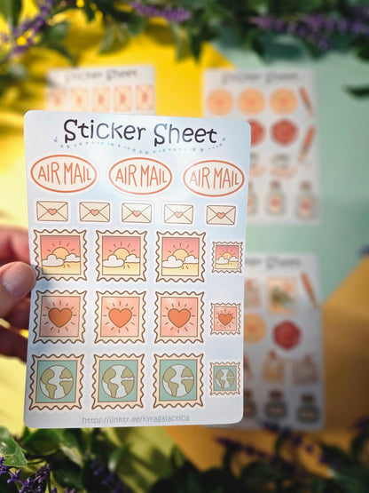 Postcrossing & Snail-Mail Sticker Set – 4 Sheets