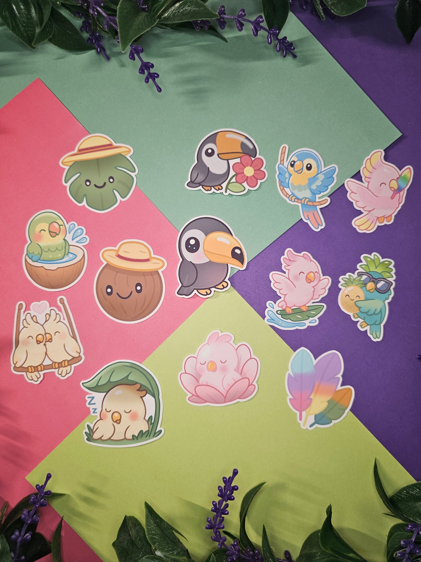 Single sticker - Tropical birds