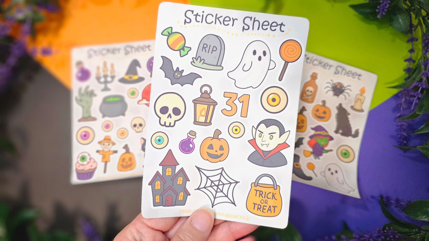 Halloween Sticker Set – 3 Sheets