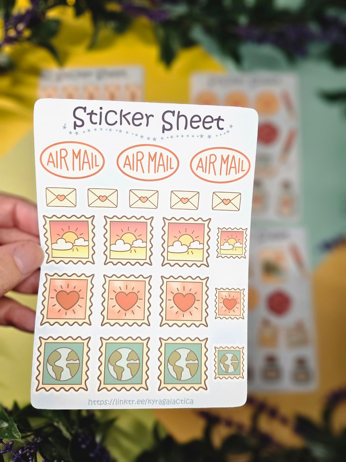 Postcrossing & Snail-Mail Sticker Set – 4 Sheets
