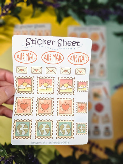 Postcrossing & Snail-Mail Sticker Set – 4 Sheets