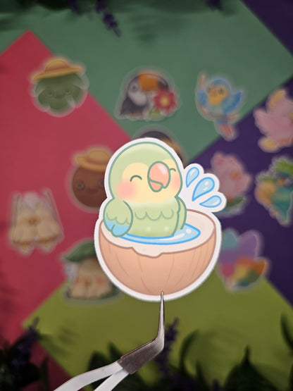 Single sticker - Tropical birds