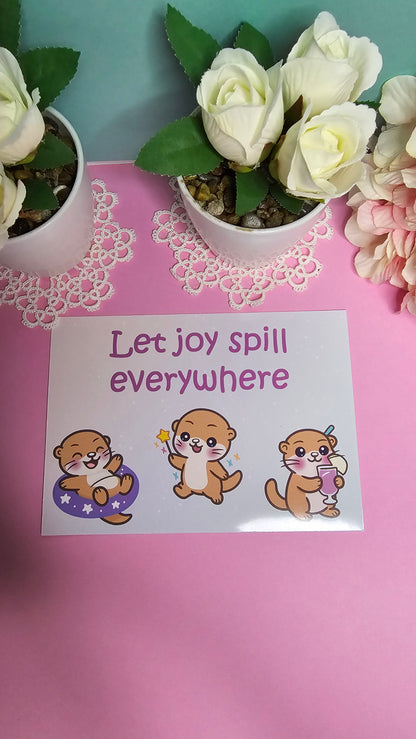 Otter Postkarte – Freude, die überfließt