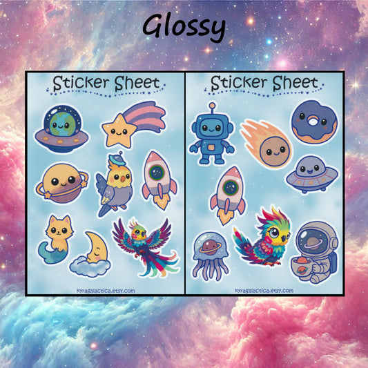 Space Sticker Set - 2 Sheets