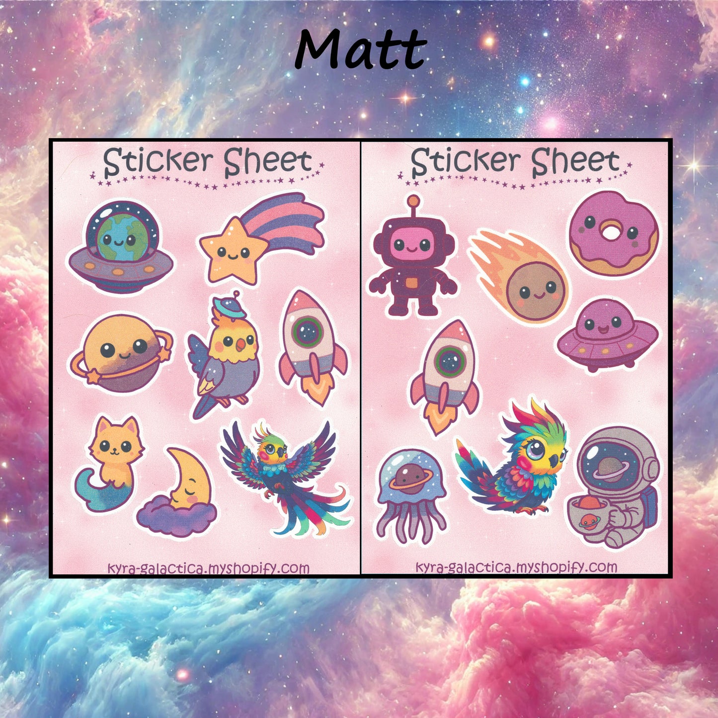 Space Sticker Set - 2 Sheets