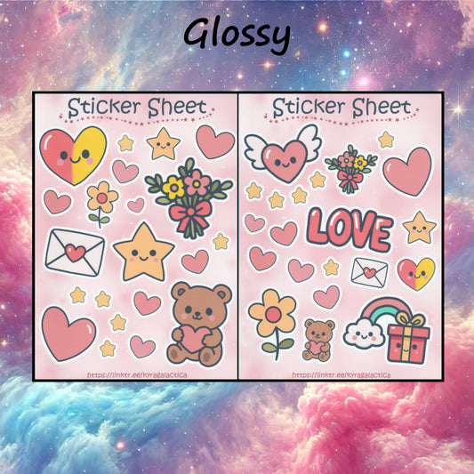 Heart Sticker Set - 2 sheets