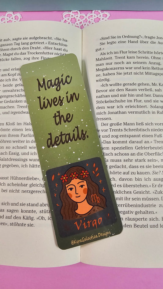 Jungfrau - Lesezeichen - beidseitig bedruckt