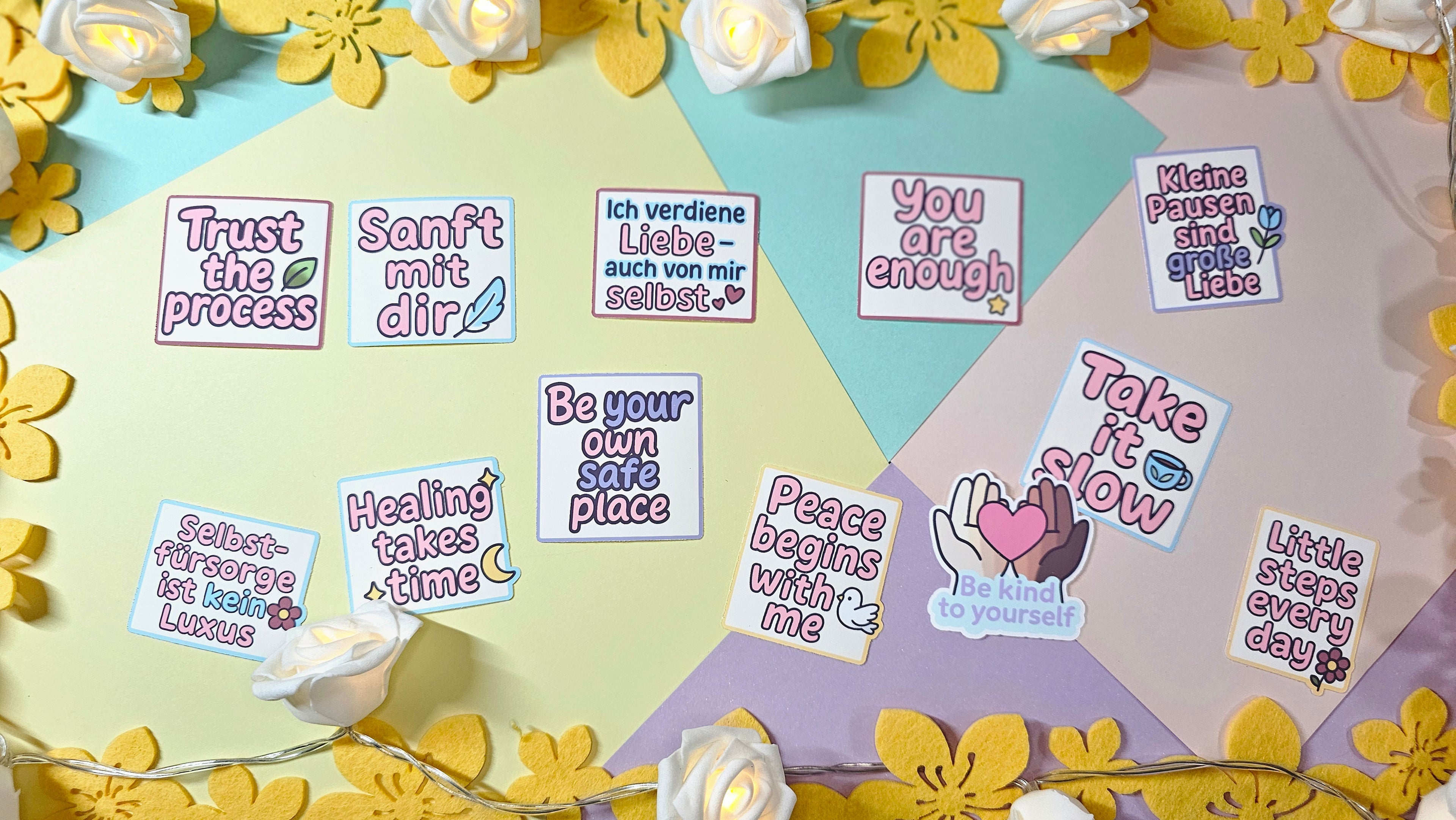 Selfcare Stickerkärtchen – Affirmationen zum Aufkleben