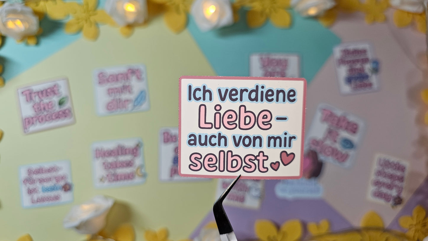 Selfcare sticker cards – Affirmations to stick on