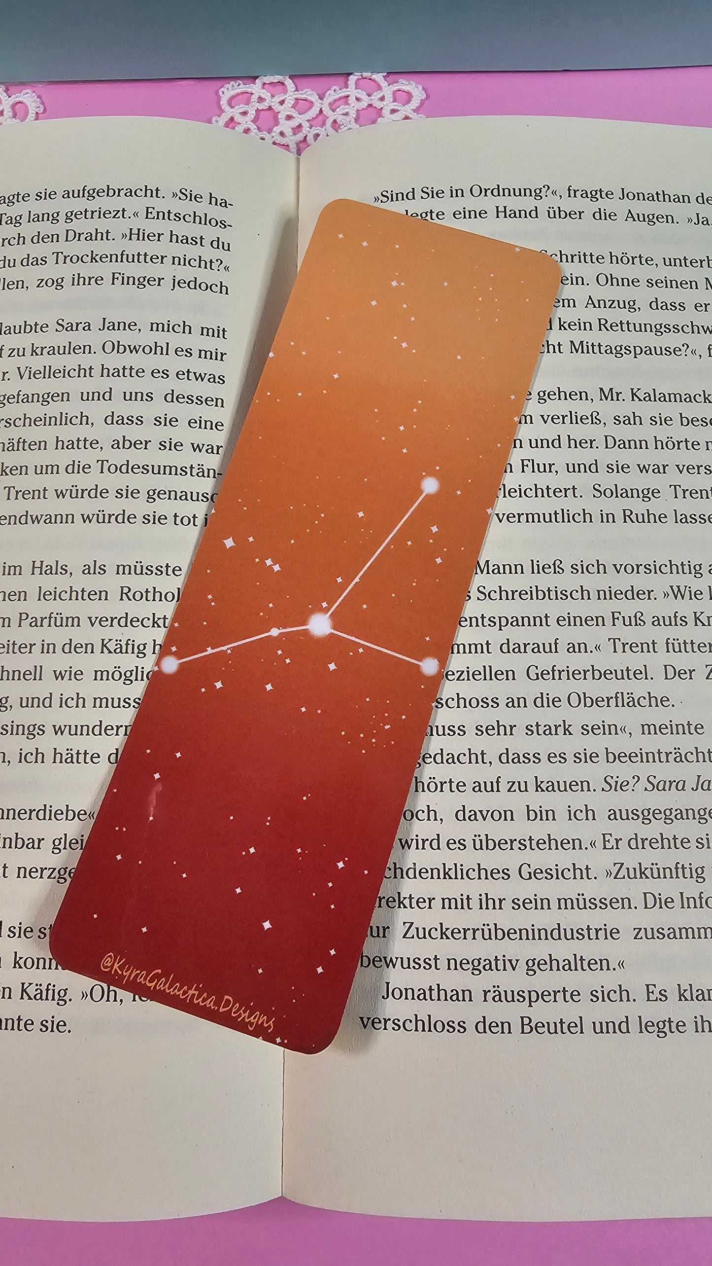 Krebs - Lesezeichen - beidseitig bedruckt