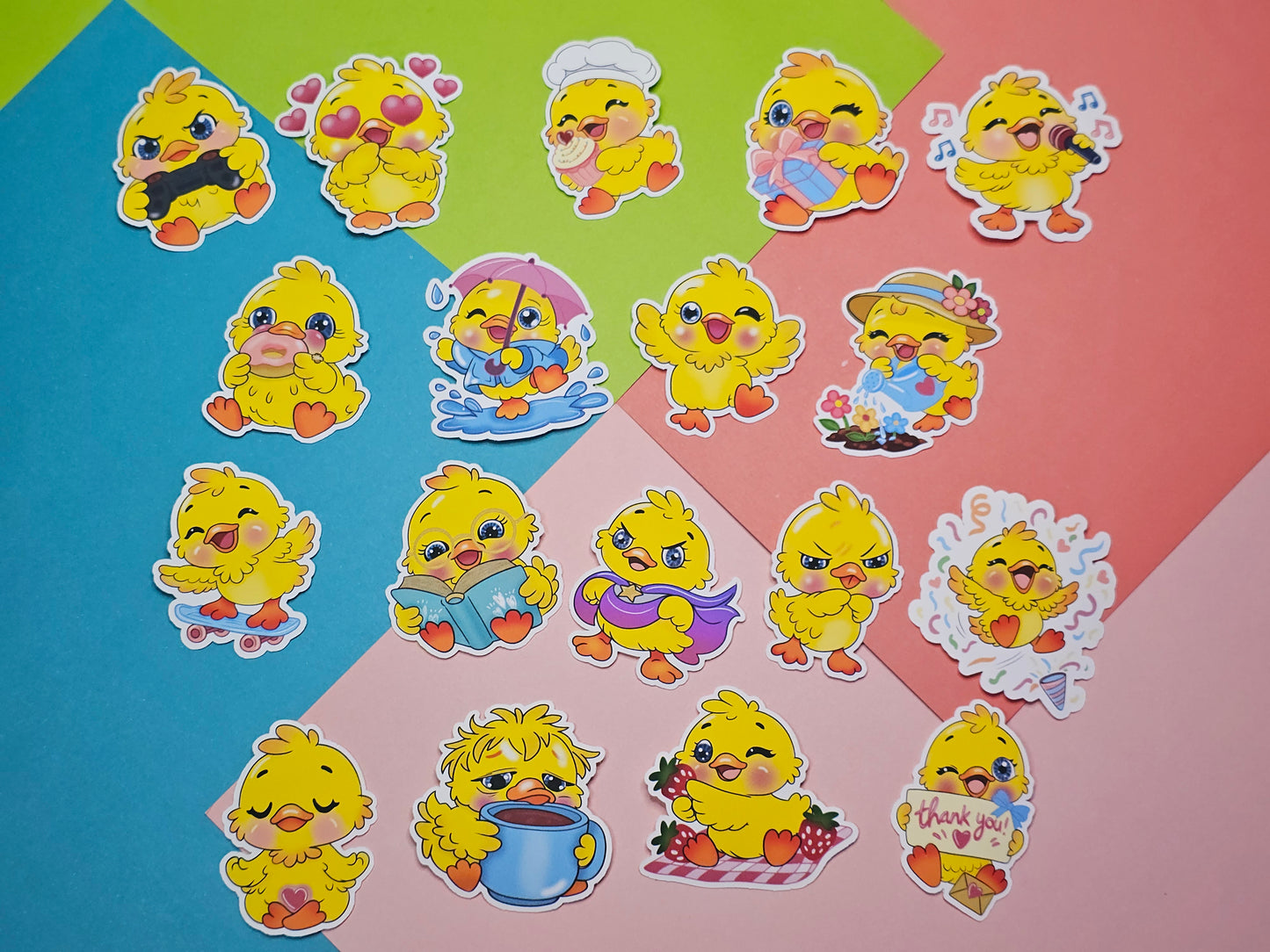 Einzelsticker - Süße Enten