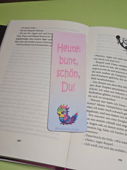 Leuchten & Identität - Lesezeichen - beidseitig bedruckt