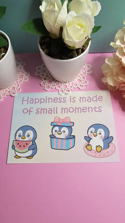 Pinguin Postkarte – Little Joys