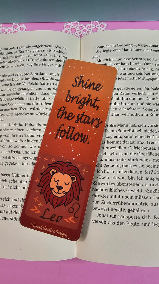 Löwe - Lesezeichen - beidseitig bedruckt