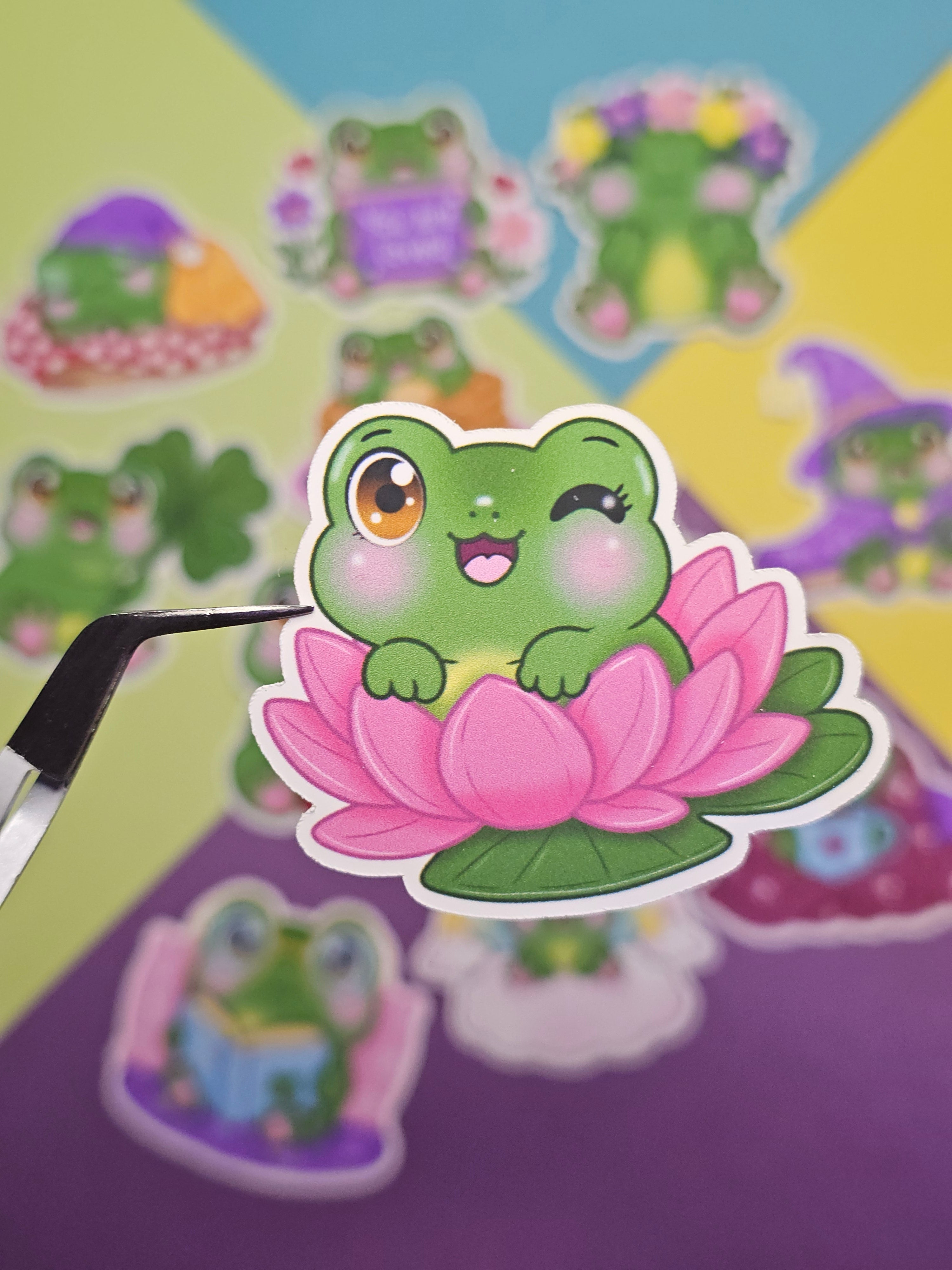 Single Sticker - Cute Frogs