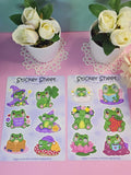 Süße Frösche Sticker Set - 2 Bögen