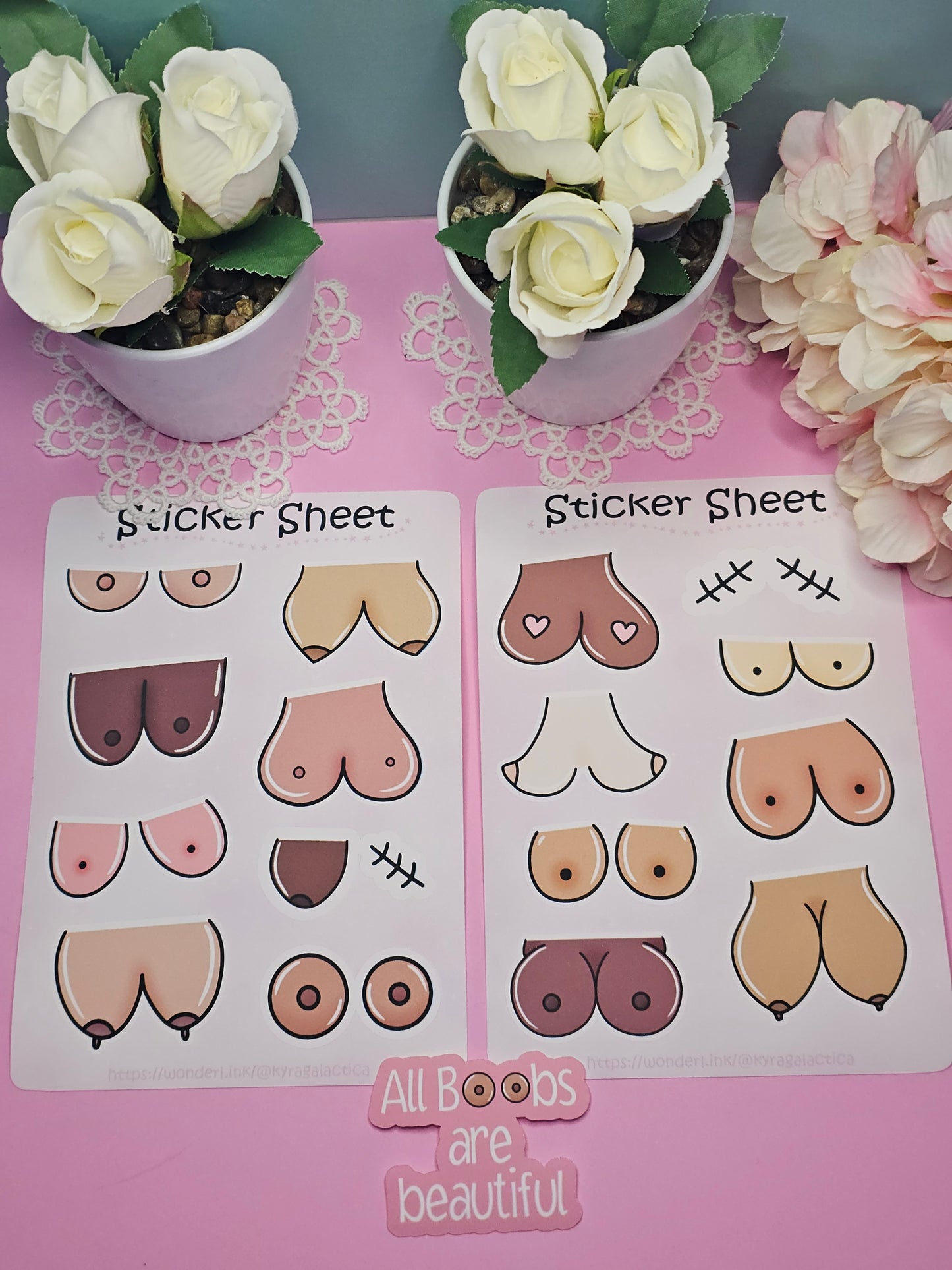 Body Positivity Sticker Set - 2 Bögen + 1 Einzelsticker
