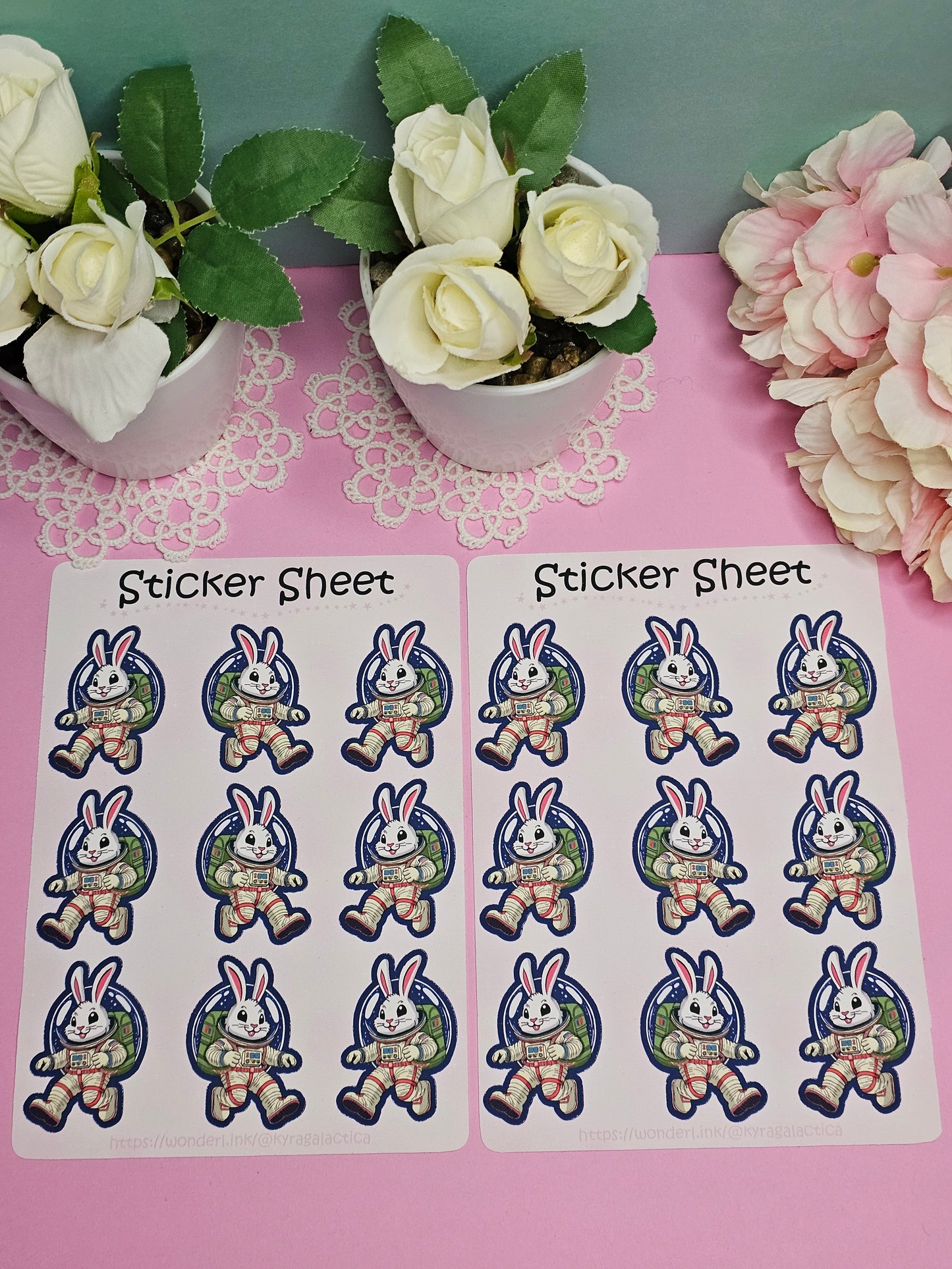 AstroBunny Sticker Set - 2 Bögen